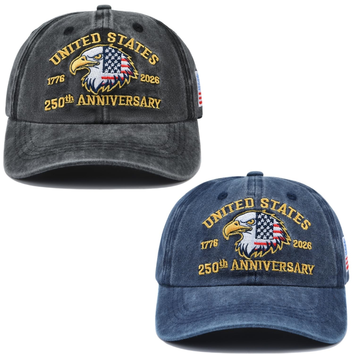 250th Anniversary USA Hat Baseball Cap 1776-2026 Patriotic Embroidered
