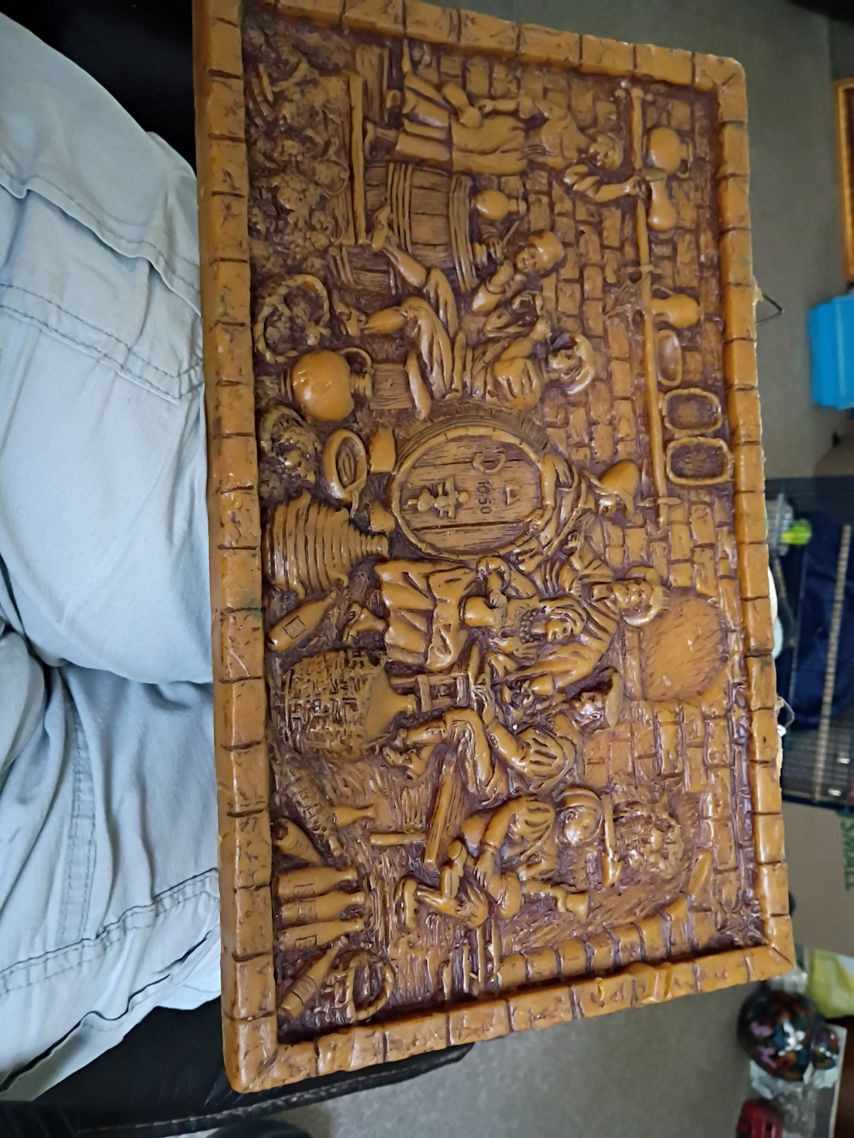Vintage German 3D Wax Wall Art Big 13″x 10 –