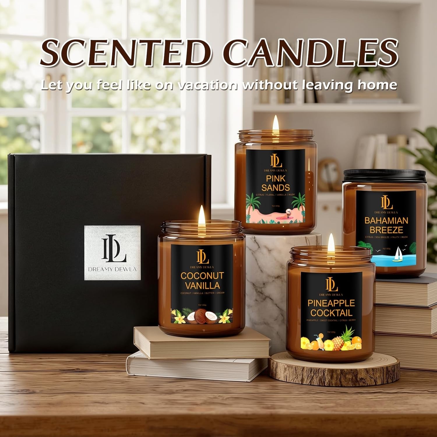 Scented Candles Set, 4 Pack Soy Candles for Home Scented, Candle Gifts for Wo…