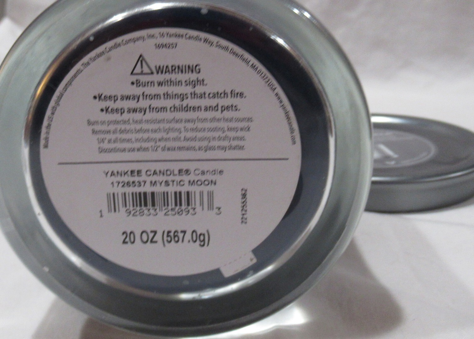 Yankee Candle Large Jar Pillar Candle 2-wick 20 oz MYSTIC MOON dark navy blue