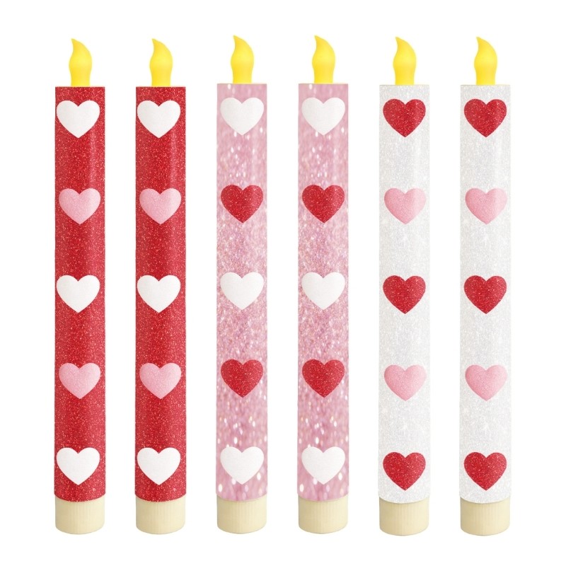 6PCS Flameless Remote for Safe Bathroom Bedroom Lighting