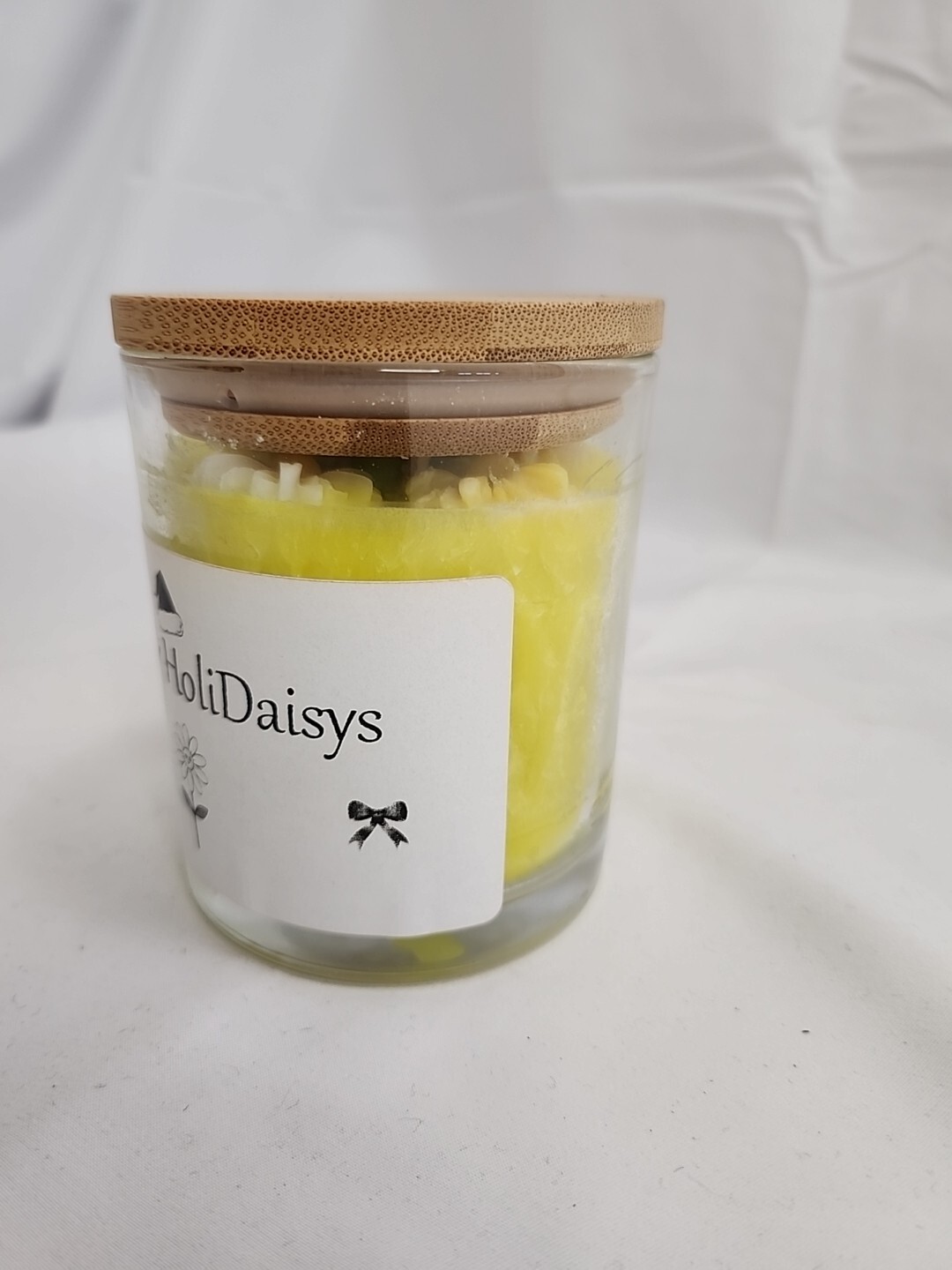 LQQK Daisy Candle Art Homemade Spring Flower Scent 9 oz Candle Happy HoliDaisys