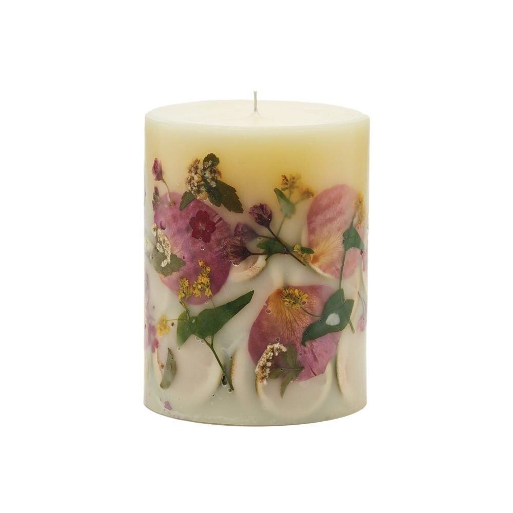 ROSY RINGS, LEMON BLOSSOM & LYCHEE LUXURY BOTANICAL CANDLE, 6.5″ TALL, 200 HRS