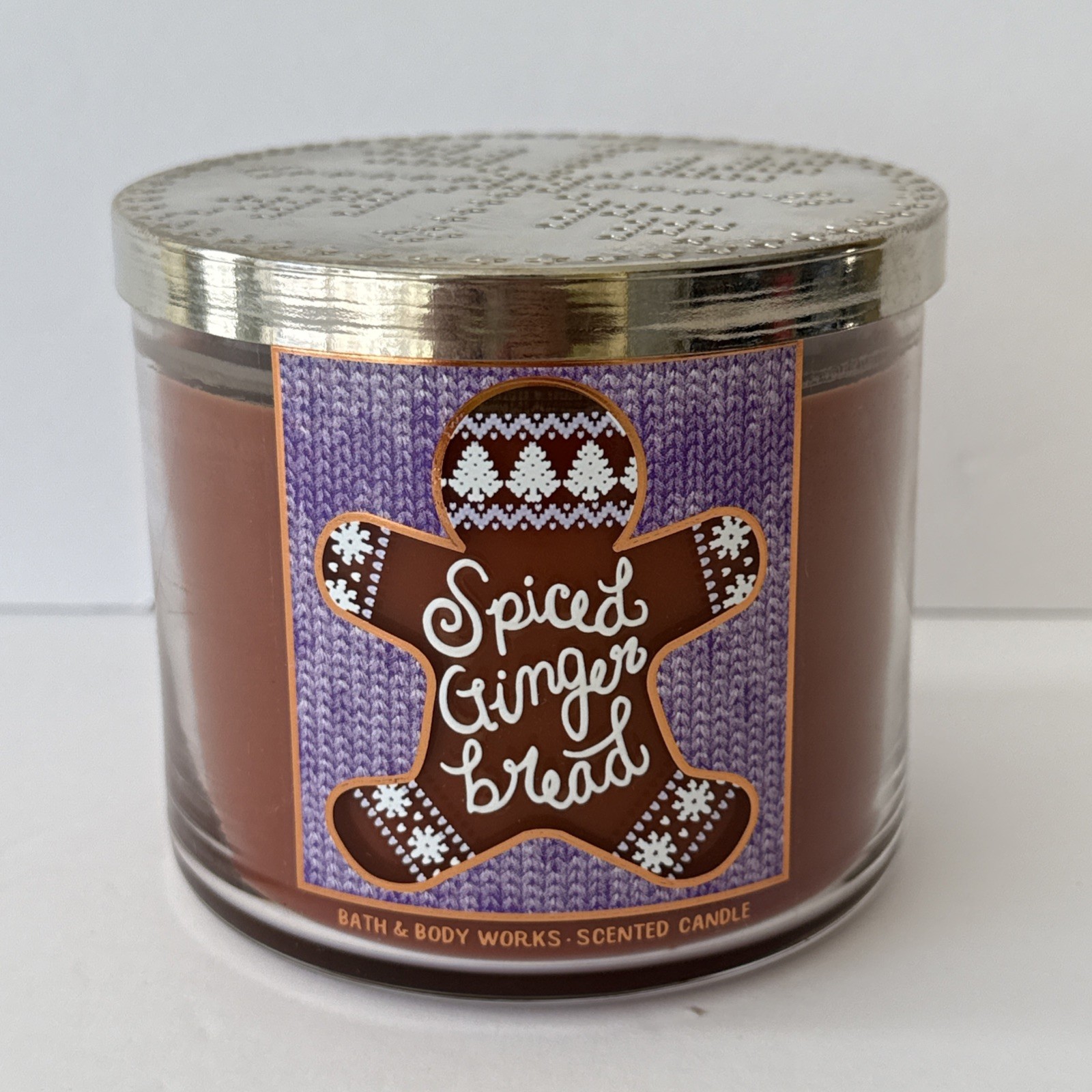 Bath & Body Works 3-Wick Spiced Gingerbread – 14.5 Oz. – NEW