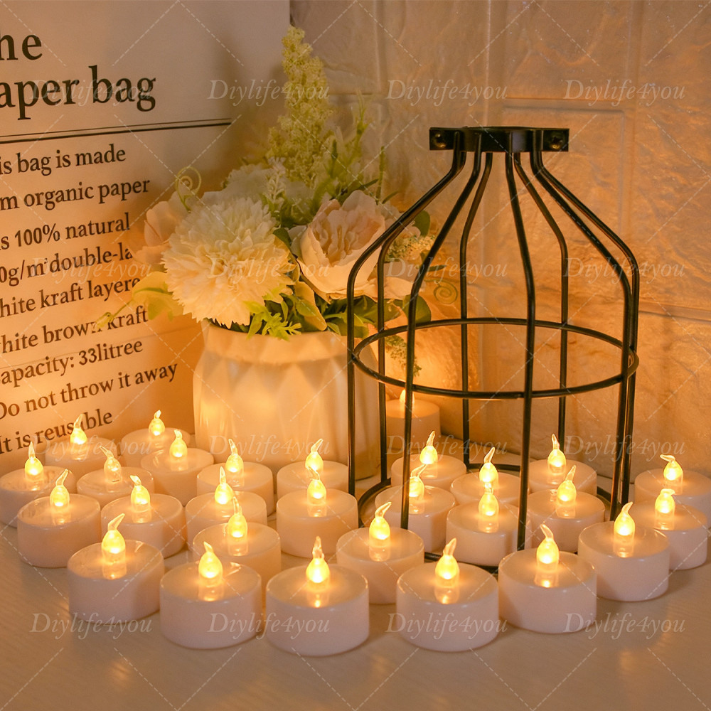24PCS FLICKERING FLAMELESS LED Tea Lights Votive Candles with Remote Control