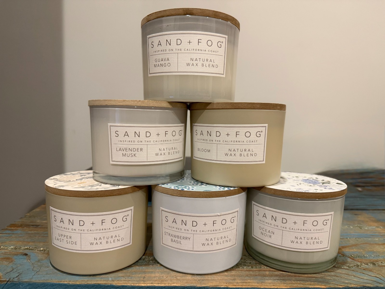 SAND + FOG Candle Collection – Luxury Scented, Unique Jars Lot NEW – CHOOSE