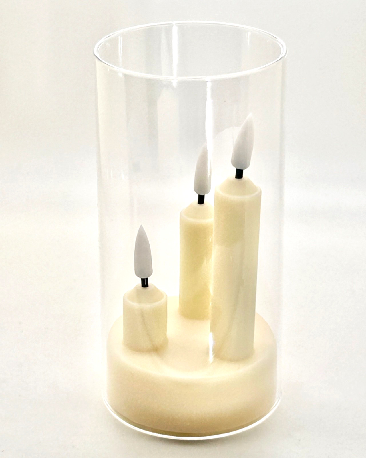 Amill Q-246 | LED Candles | Set of 3 | Stick Candles | Includes 3 AAA Batteries