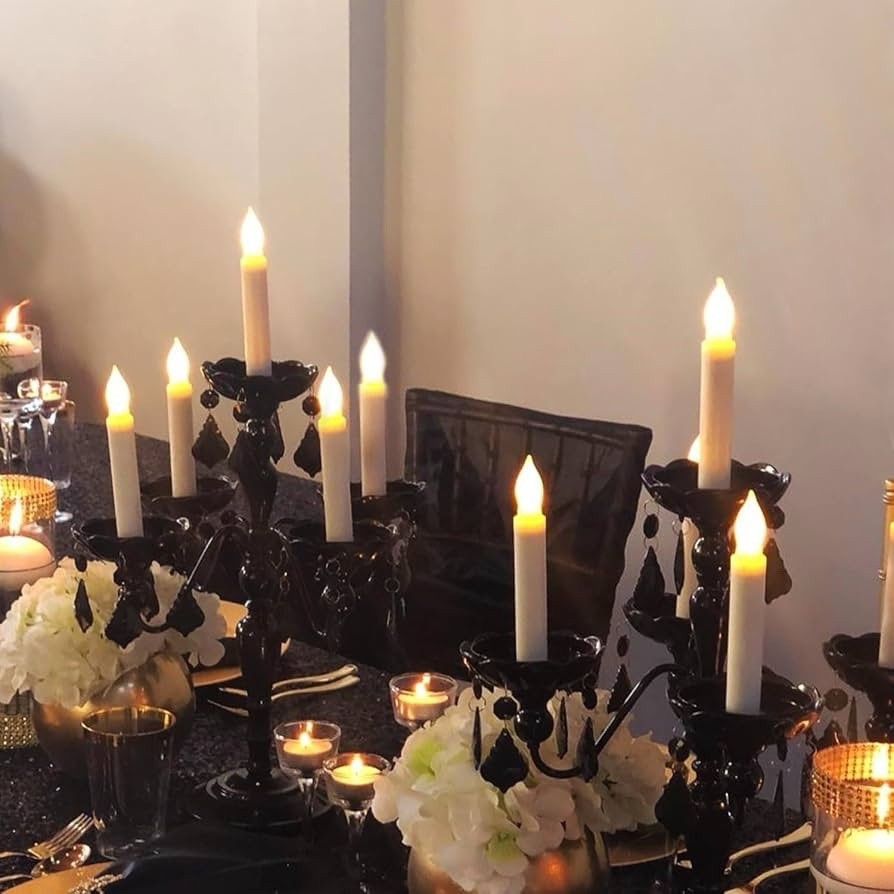 Amagic 12pcs LED Flameless Taper Candles w/ Remote Warm Flicker Hanging