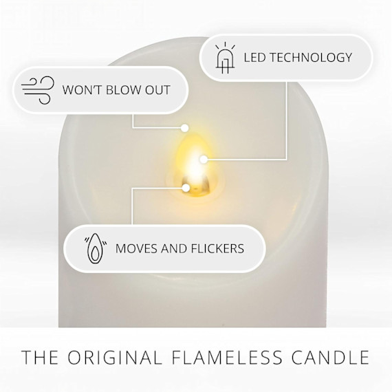 2-Pack: Luminara Flameless 4″ Color Changing Wax Pillars Set