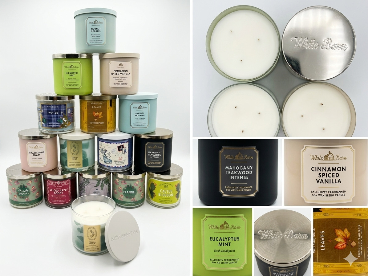 NEW Bath & Body Works 3-Wick Candles Buried Wicks Perfect For Candle Warmer