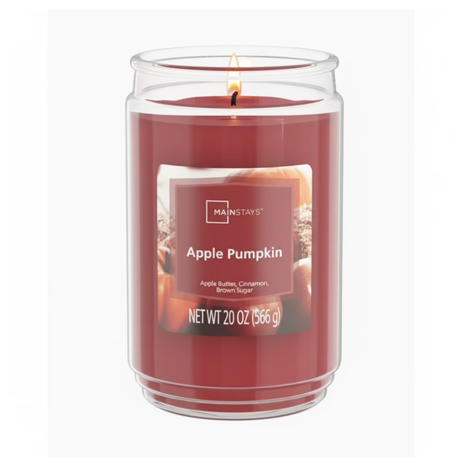 Mainstays Apple pumpkin scented Single-Wick Large Glass Jar candle 20 oz..
