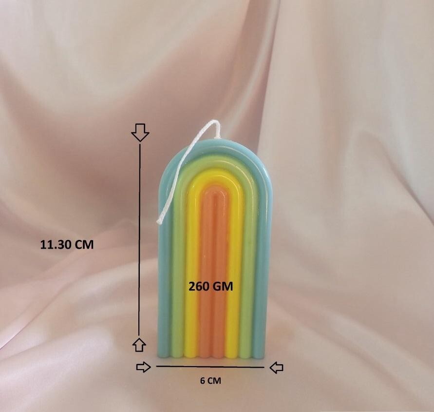 Rainbow Candle&soy candle wax &candle handmade&rainbow wax&candles &gift candles