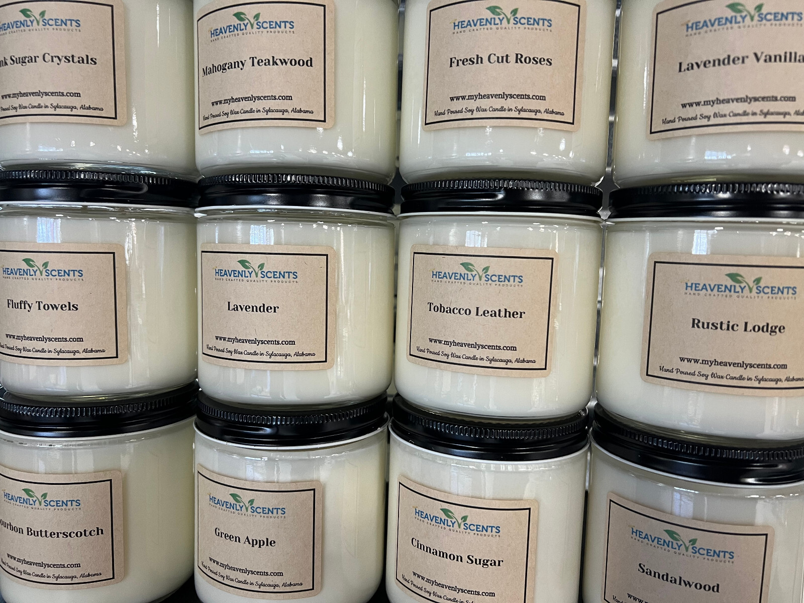 16 oz Salsa Jar Soy Wax Candle, Double Wicked, Strong Scented, Heavenly Scents