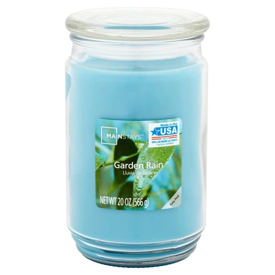 Single Wick Jar Candle, Garden Rain, 20 Oz