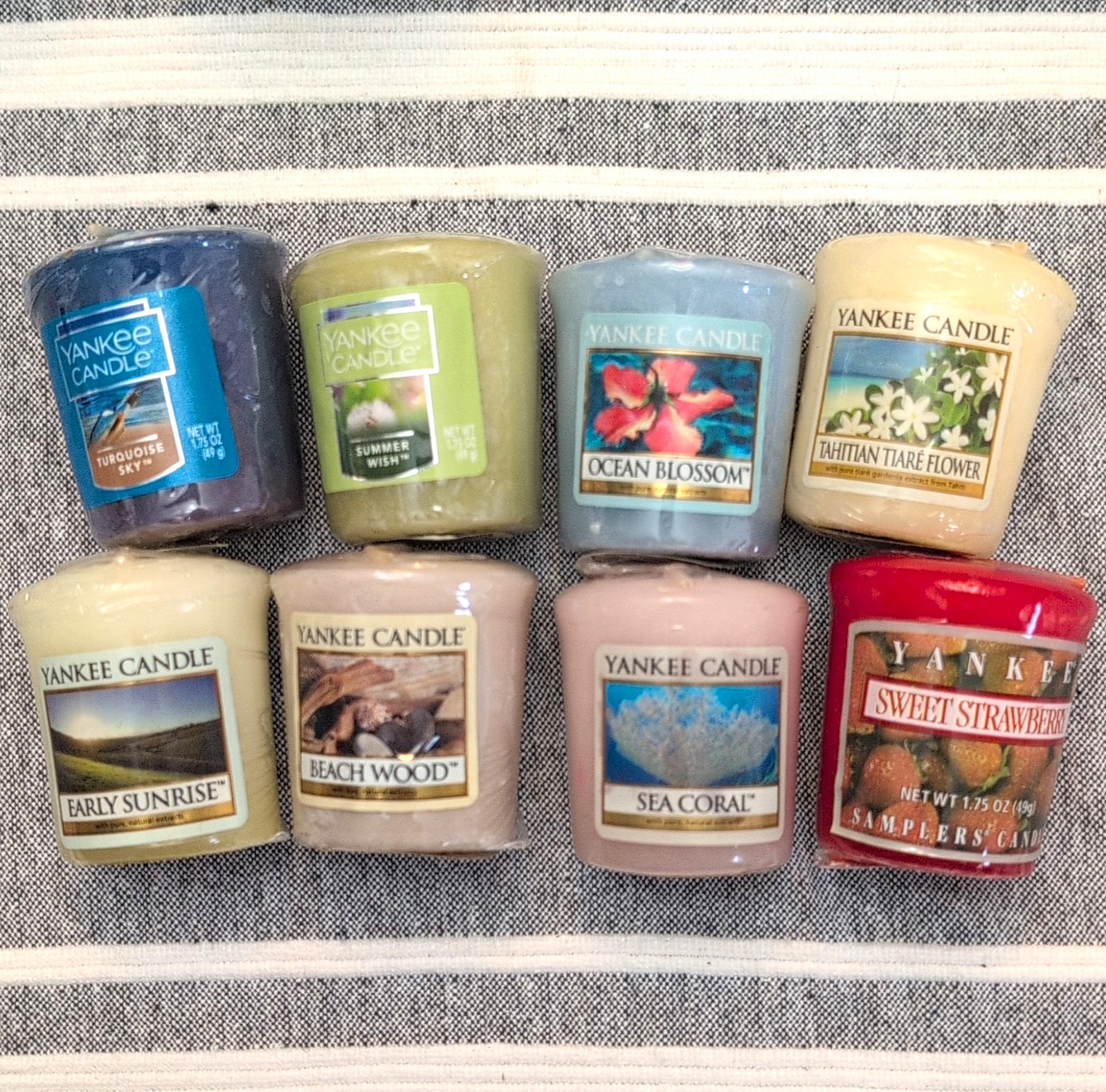 Yankee Candle Lot 8 Votives HTF Older Scents New Sealed Unburned 1.75 oz