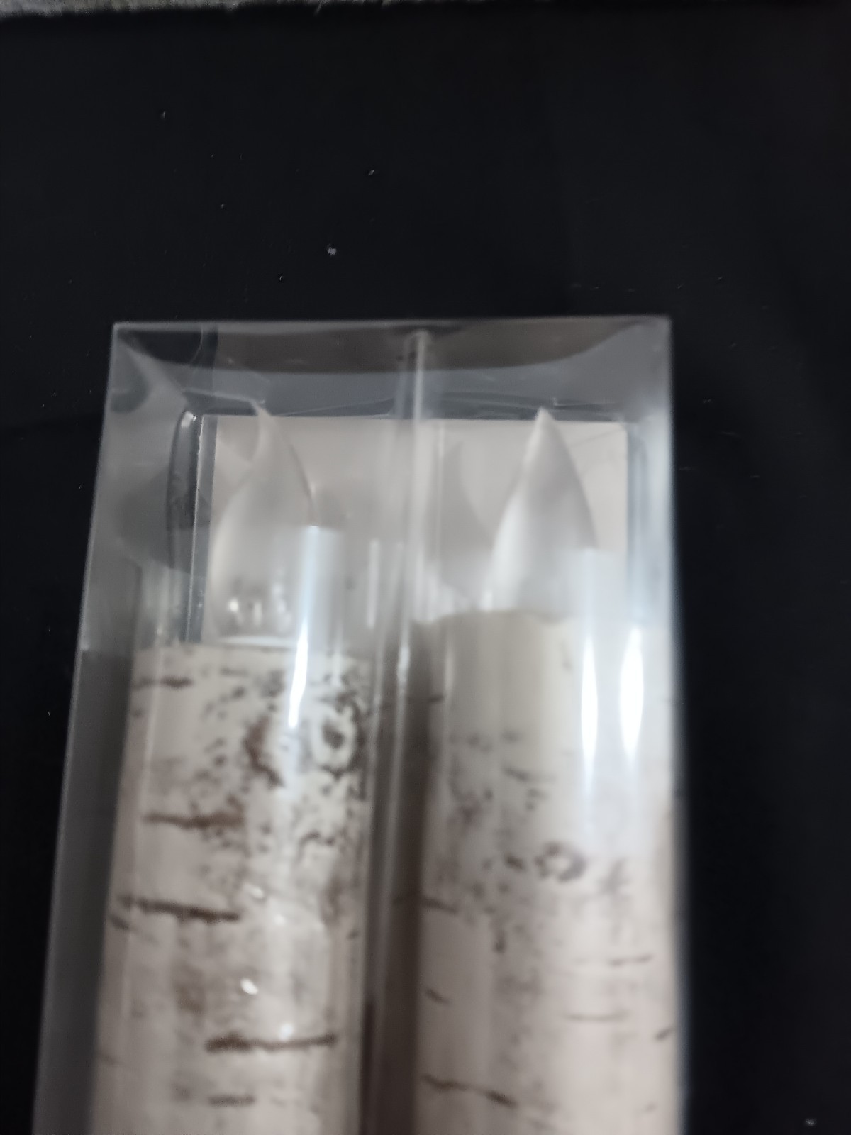 Pier 1 Flameless LED Taper Candles Birch Tree Design NIB