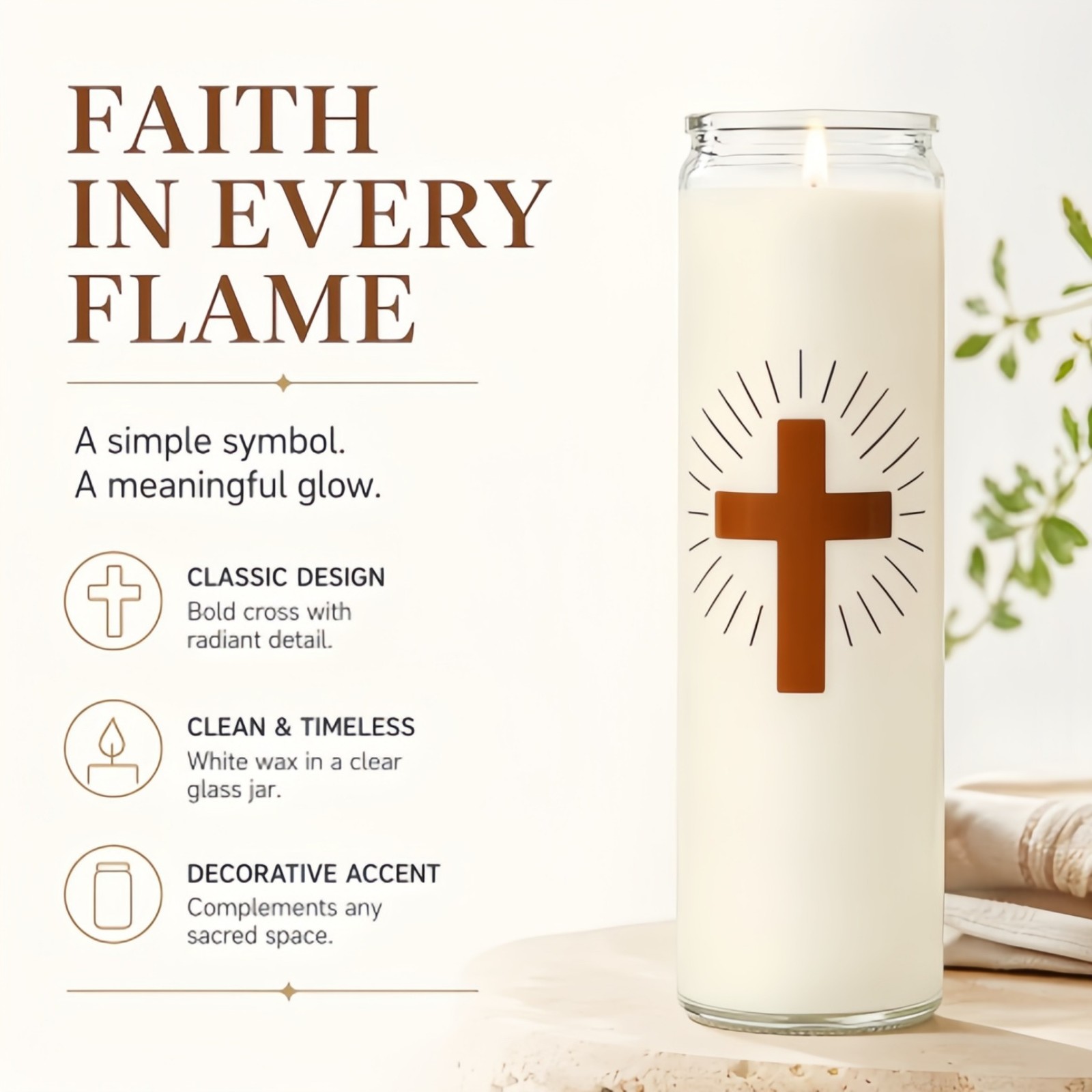 3 Pack Natural Soy Prayer Candles 9 Day Devotional Catholic Vigil Church Candle
