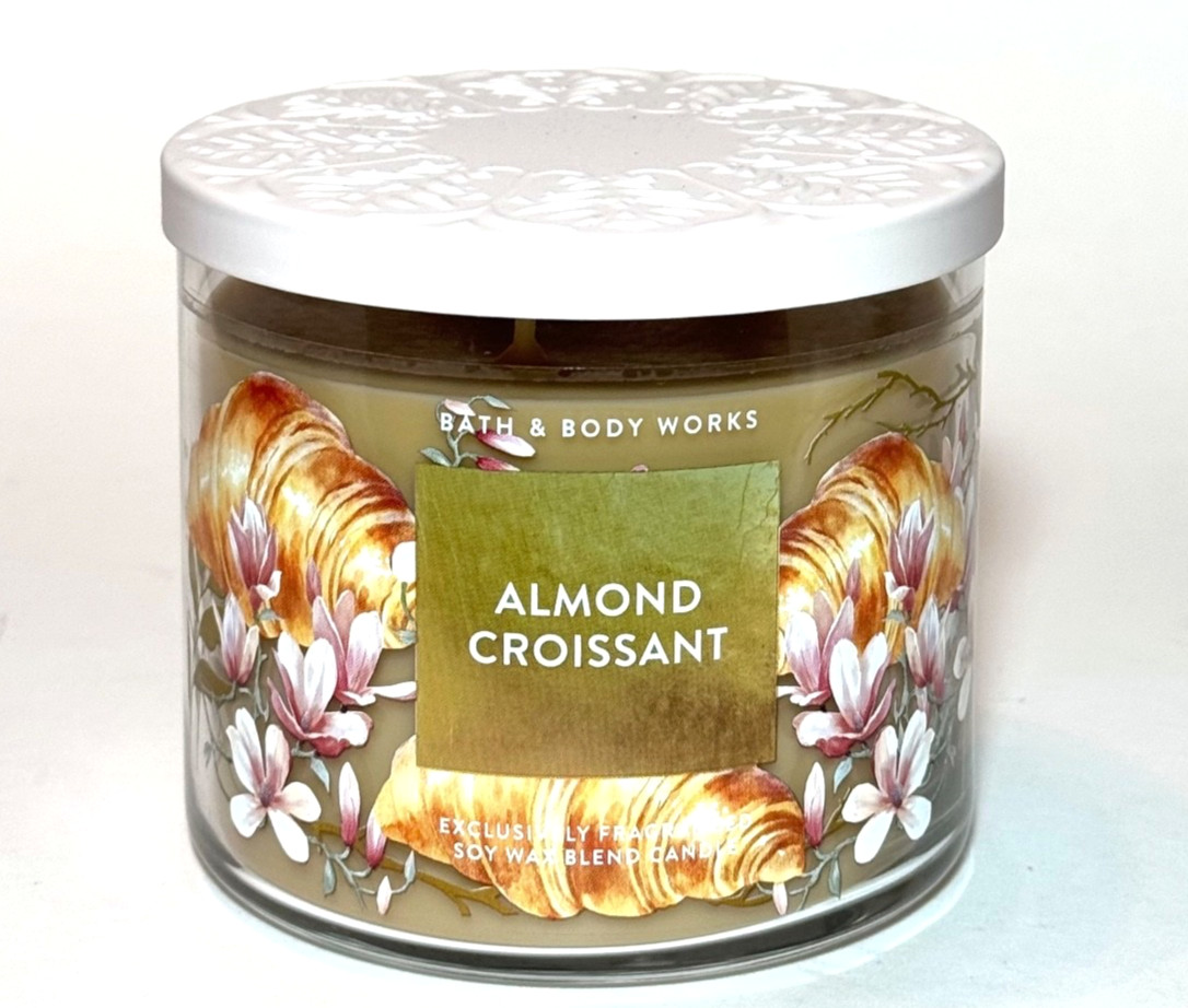 ALMOND CROISSANT 3-Wick Candle Bath Body Works 14.5 oz NEW