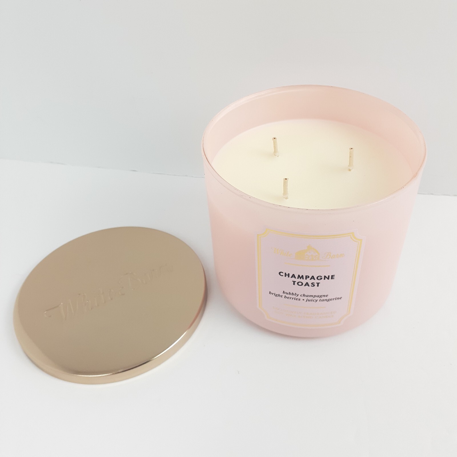 White Barn Champagne Toast Scented 3 Wick Candle Burns 25-45 Hrs 14.5oz