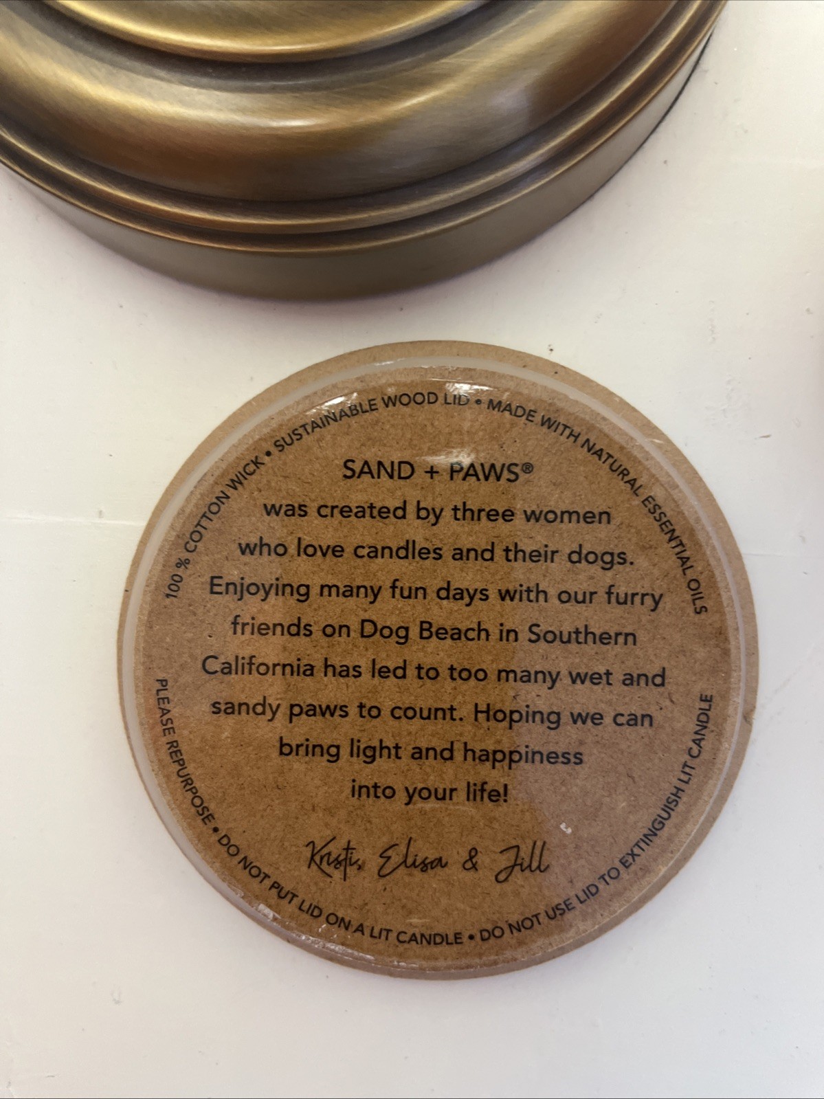 Dachshund Candle Coconut & Palm Scented 12 oz Jar Sand + Paws NEW