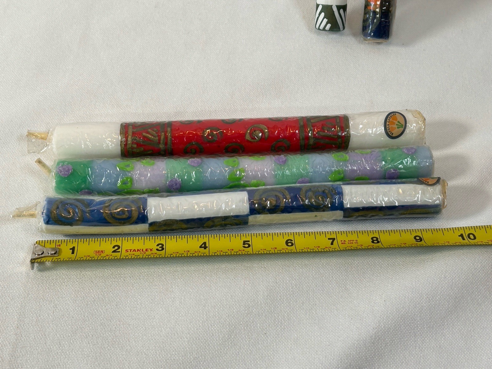 Set Of 5 New Kapula Hand Crafted South African Candles, Multi Color, Sm/Lg