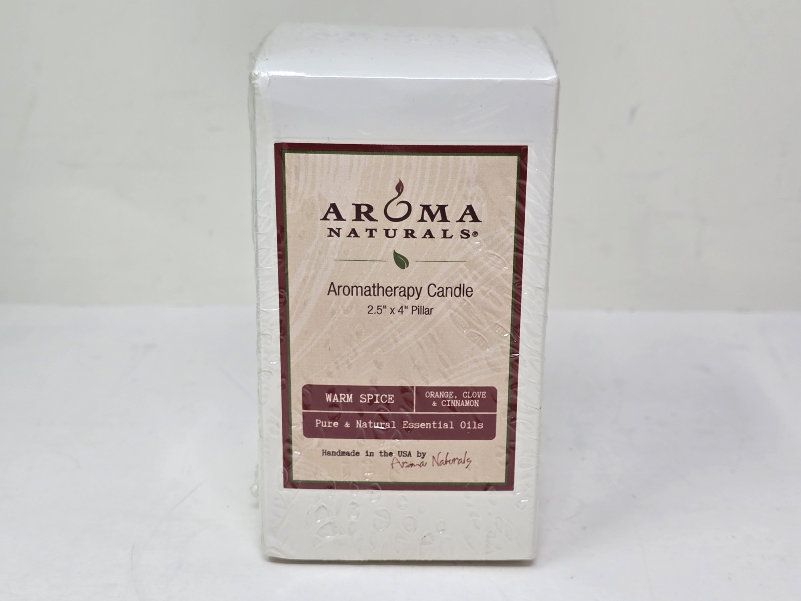 Aroma Naturals Warm Spice Orange, Clove & Cinnamon Aromatherapy Scented Candle