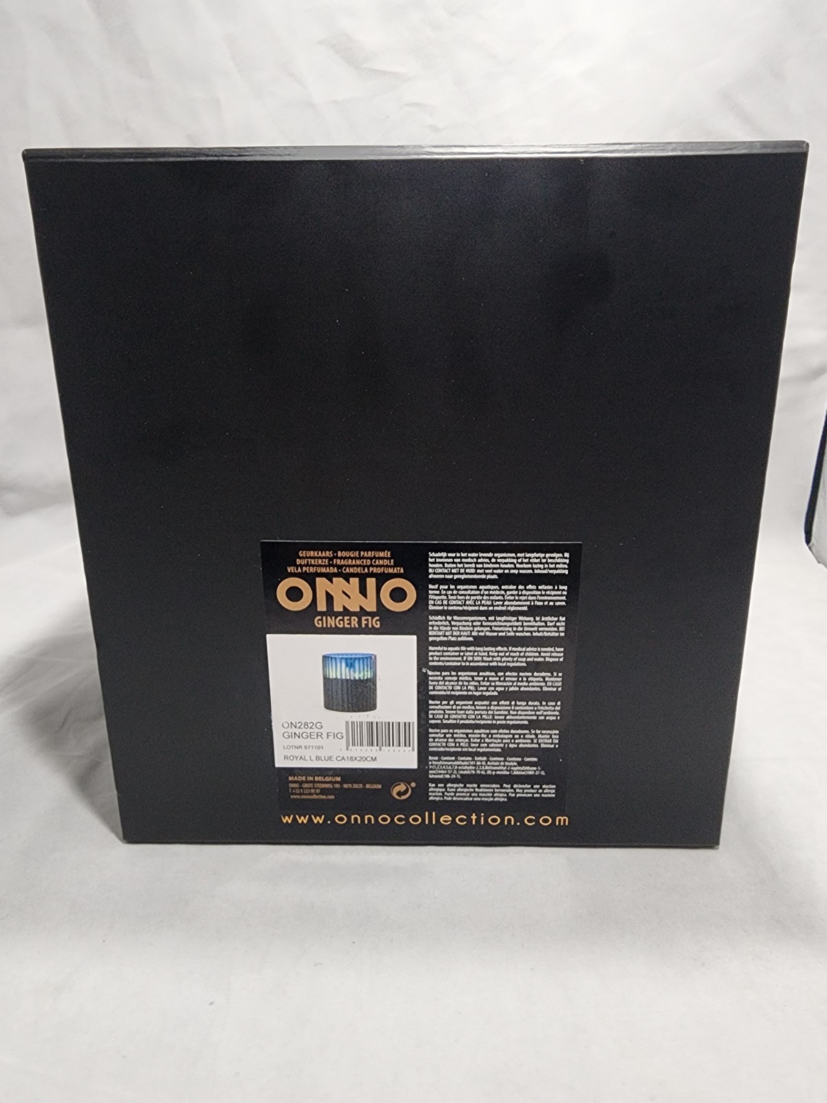 ONNO Collection Royal Blue Large Ginger Fig Scented Candle, 18cm By 20cm