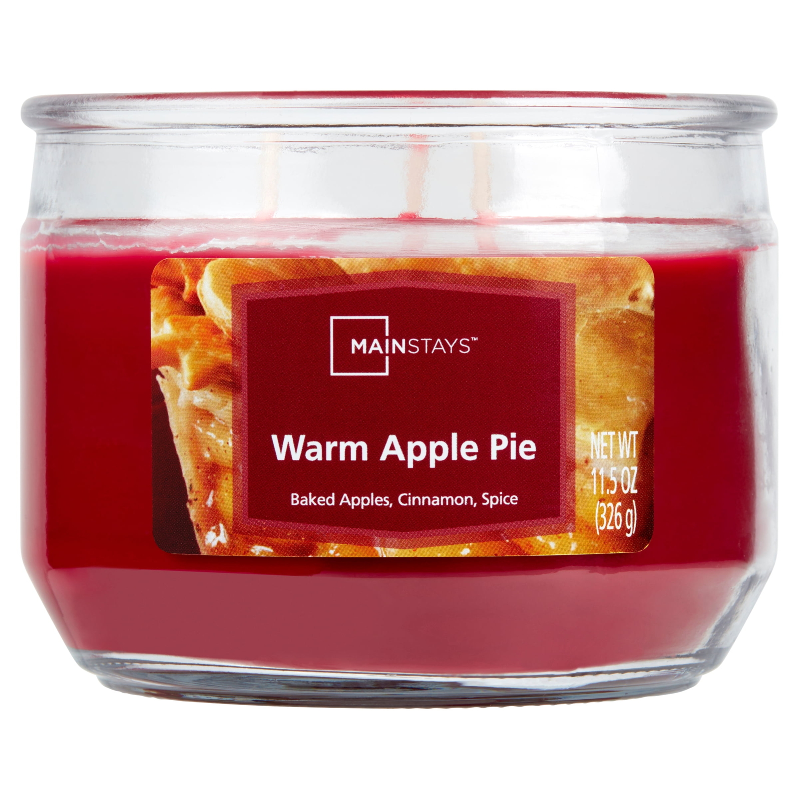 (4 pack) 11.5 Ounce Warm Apple Pie 3-Wick Glass Jar Candle
