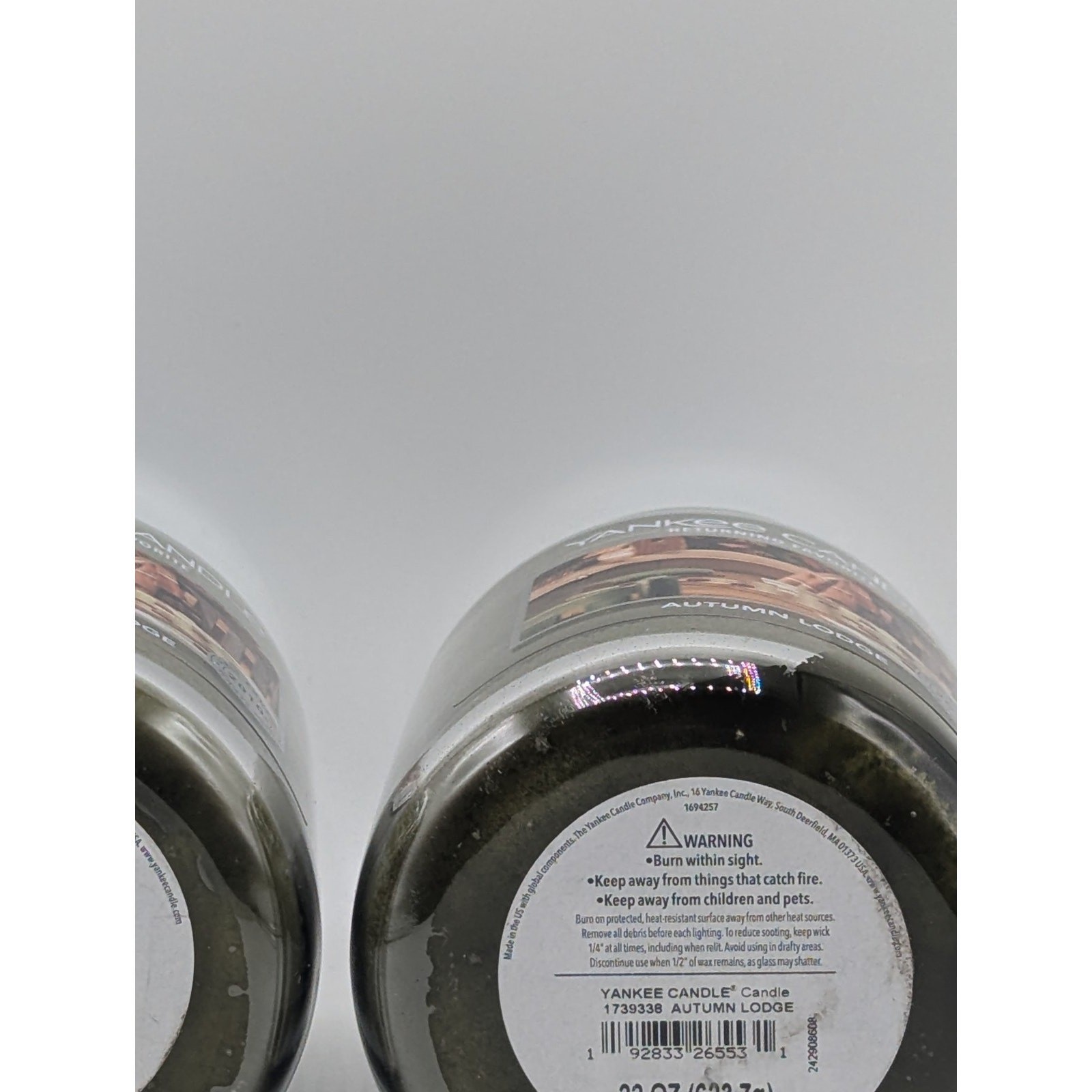 Lot Of 2 Yankee Candle Autumn Lodge 22oz Large Jar Candle 1739338 Brand New