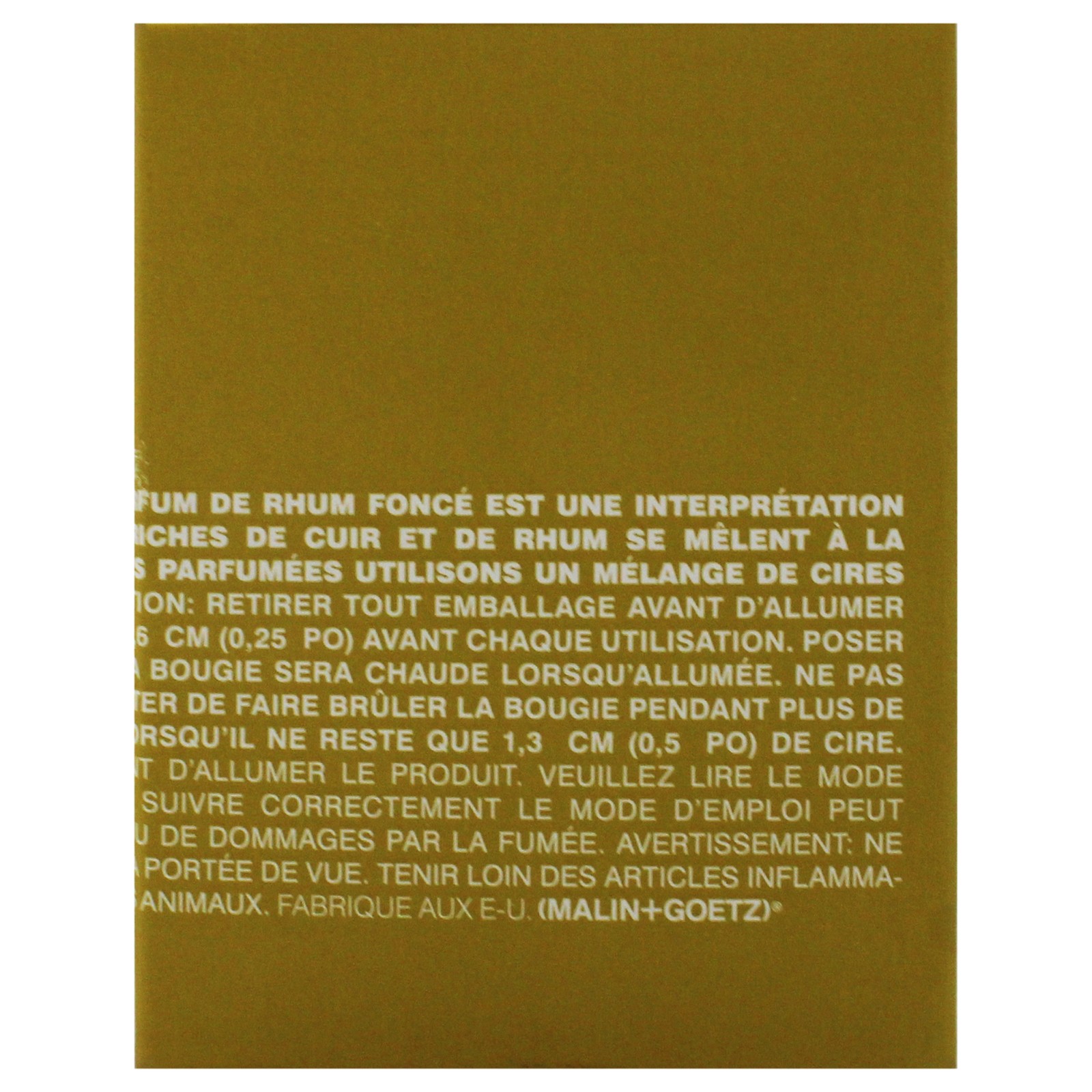 Scented Candle – Dark Rum Votive by Malin + Goetz for Unisex – 2.35 oz Candle