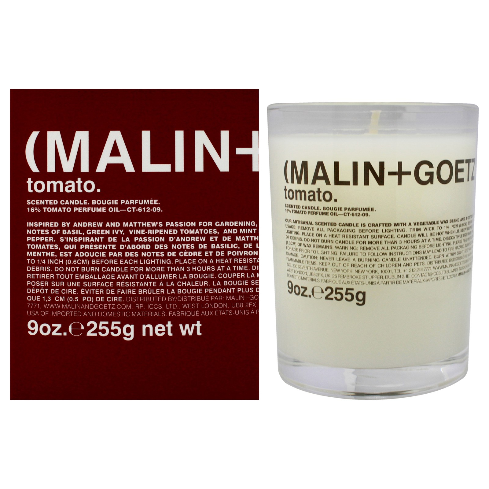 Scented Candle – Tomato by Malin + Goetz for Unisex – 9 oz Candle