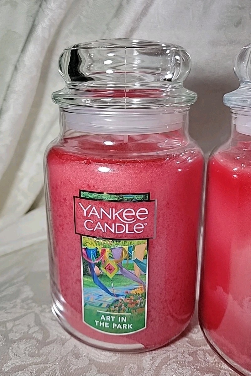Yankee Candle Art In The Park Large Jar – Set of 2 – NEW – Retired Scent