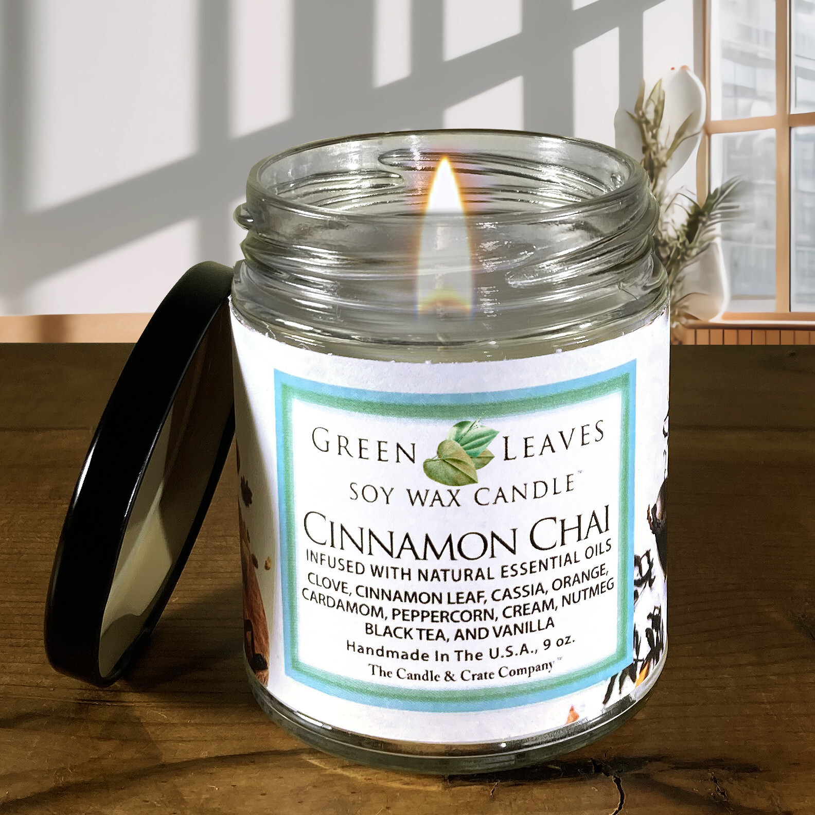 Cinnamon Chai Scented Candle, Home Fragrance, Gift for Her, Fall Winter Candle