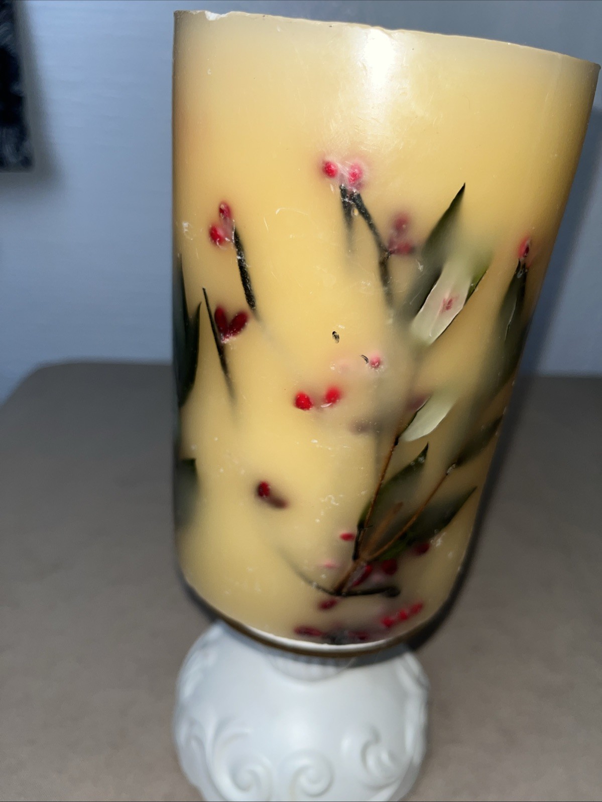 Pottery Barn Mulled Spice Botanical Candle 6×4 Pillar Holiday Scent And Look