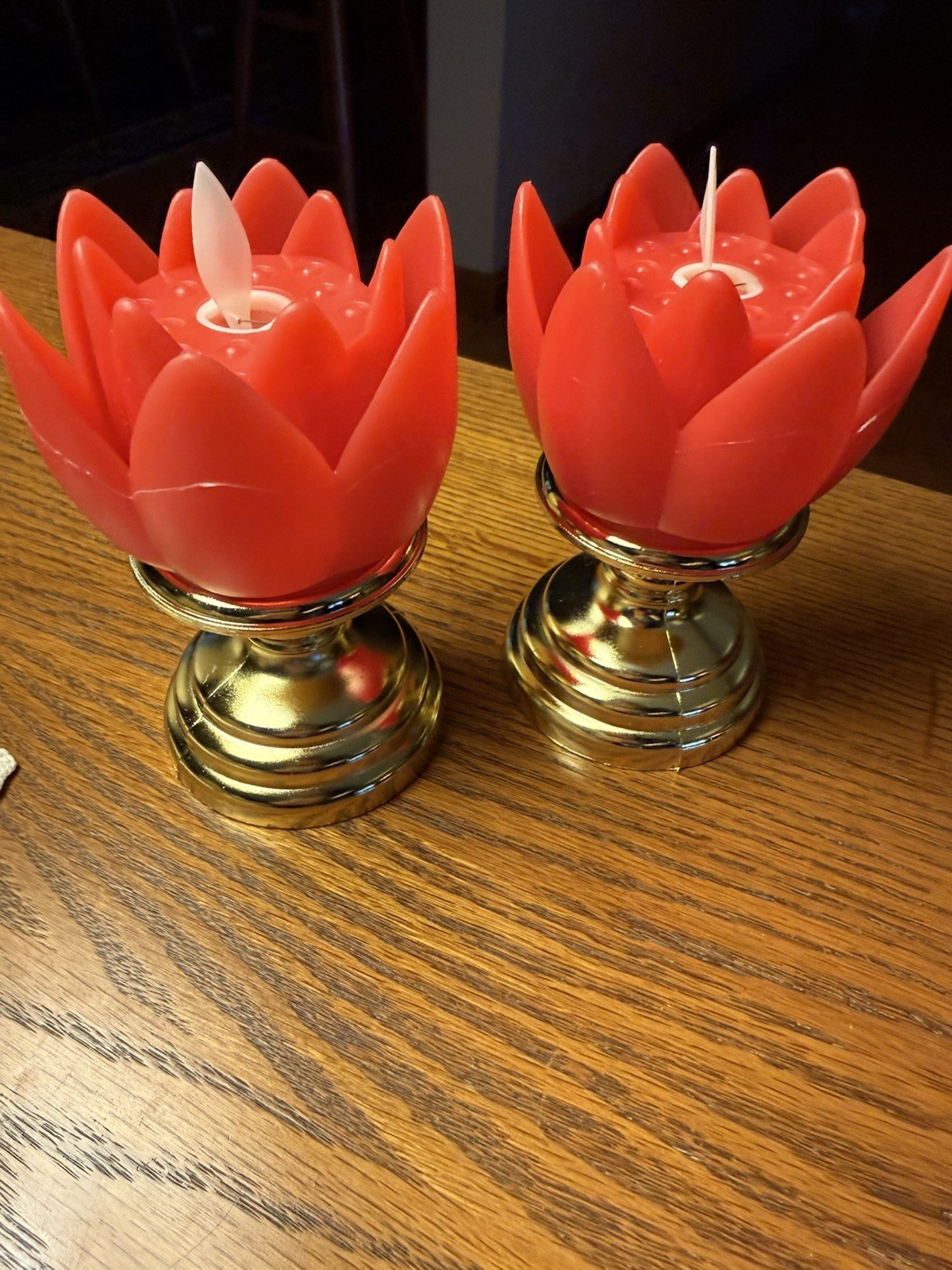 “2” LED Flameless Candles Battery Operated W/swaying Glow In Lotus Floral Shapes
