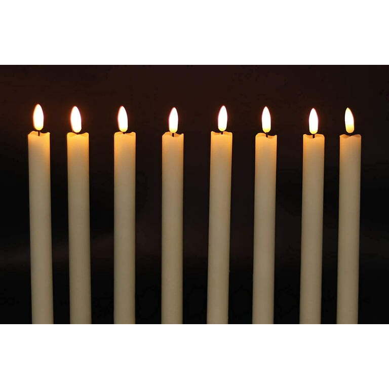Flameless Taper Candles Light Flickering Battery Operated with Remote Timer LED