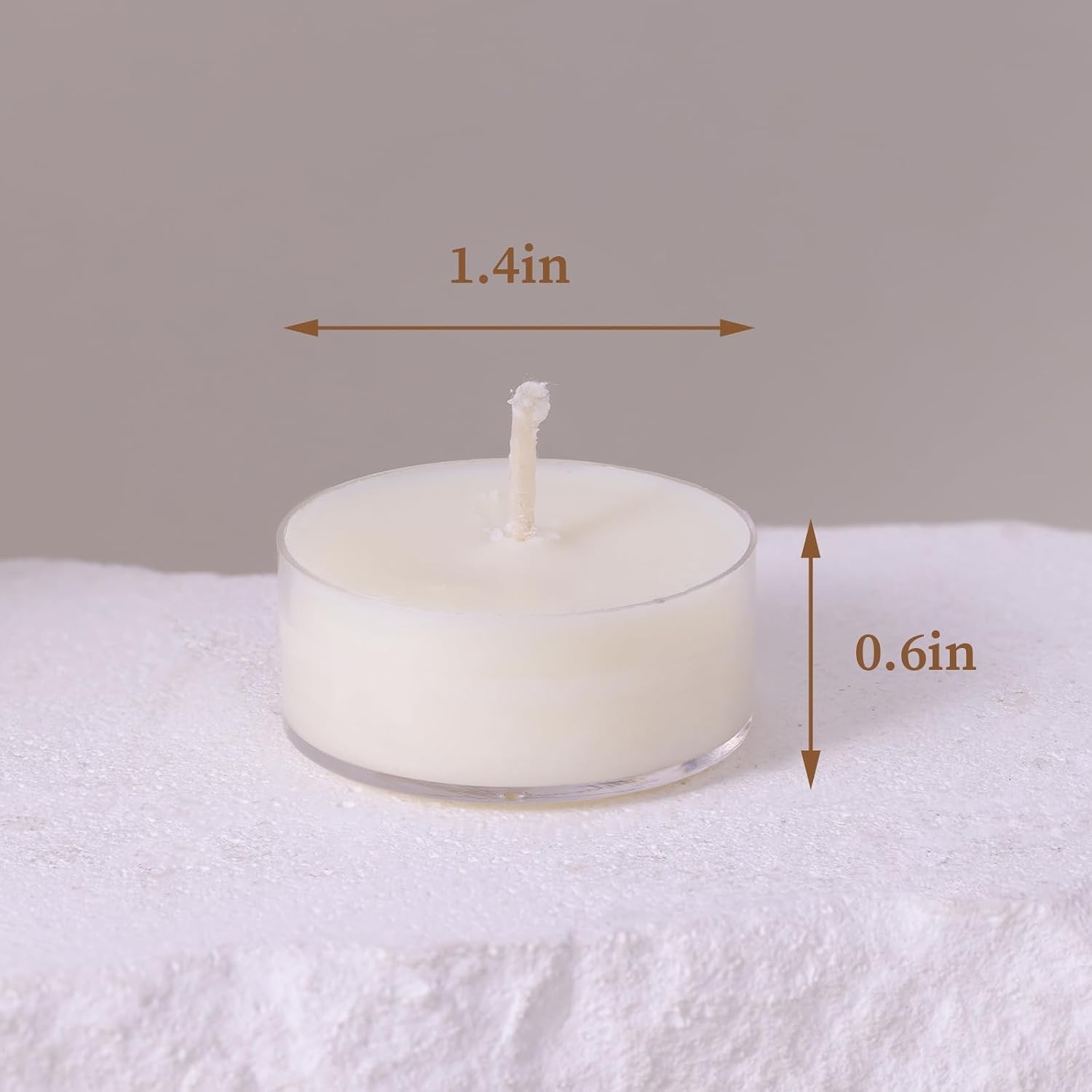 Soy Tea Lights Candles 25 Pack, Tealight Candles Bulk-4 Hours Long Burning,