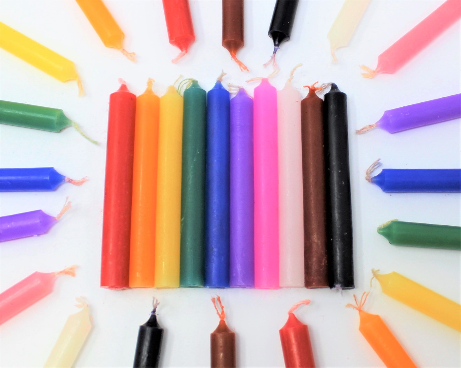 4″ Spell Candles: Lot of 4 – Choose from 15 Colors (Mini Taper Chime Candle)
