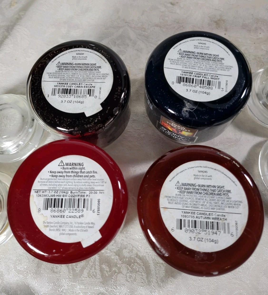 Yankee Candle Fall Themed Small Jars – Set of 4 – NEW