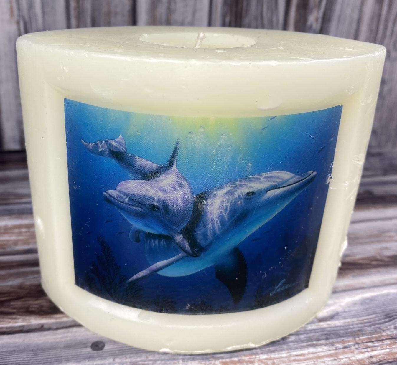 Vintage The Art Of Lassen Collection Glowing Art Candle Christian Riese – Unlit