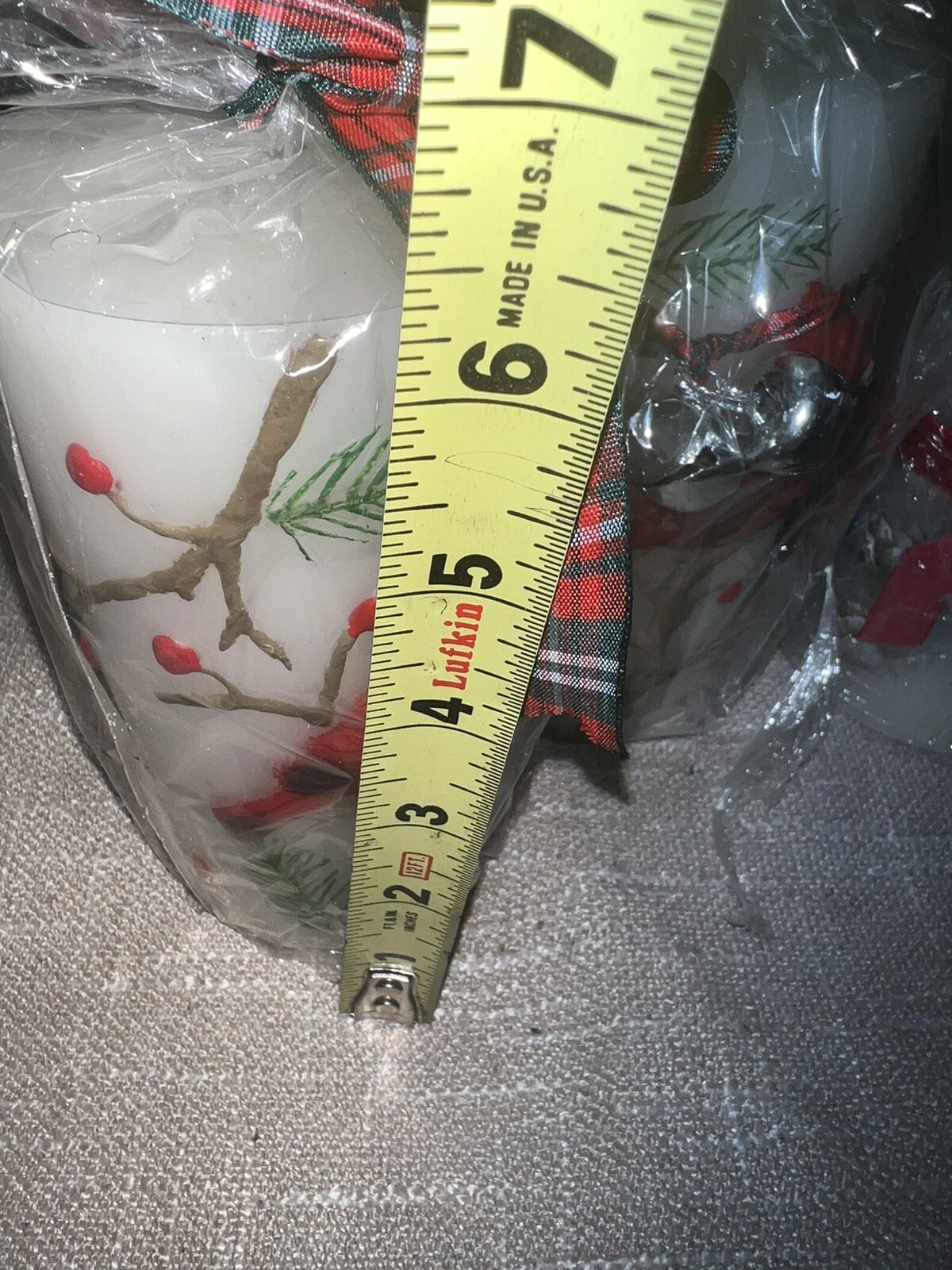 Peppermint CandyLot of 10 Pc decorative Christmas candles 6 In