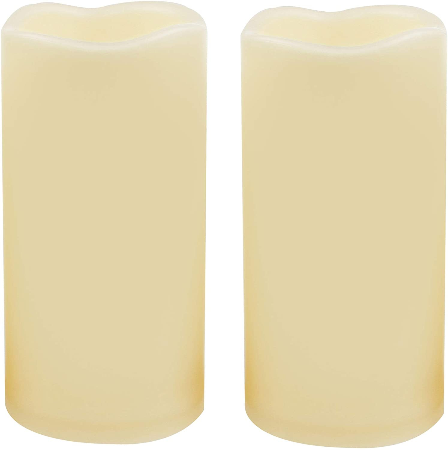 Waterproof Outdoor Battery Operated Flameless Candles with Timer Realistic Flick