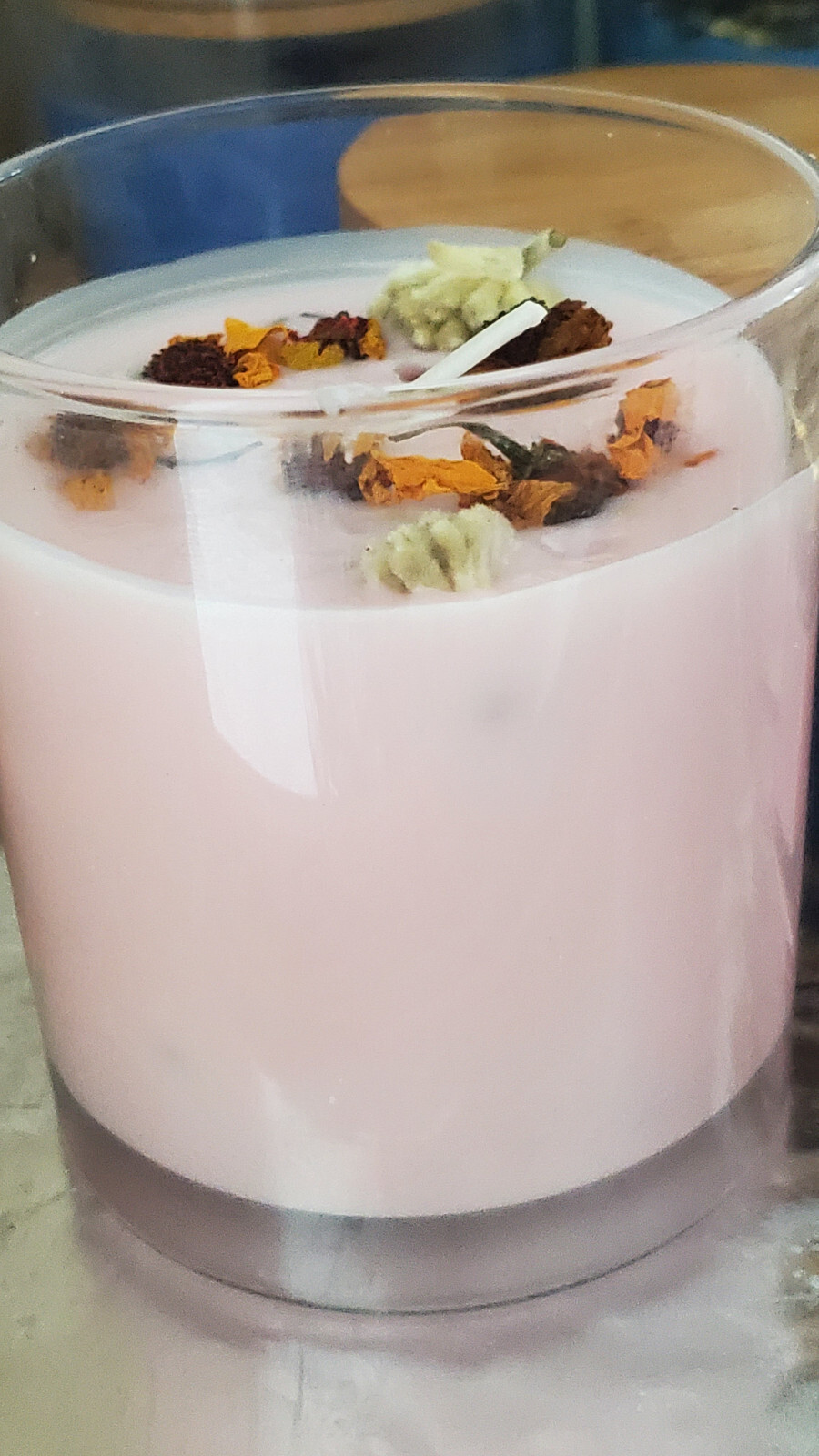 3 Dried Flower Candles /GIFT Packaging