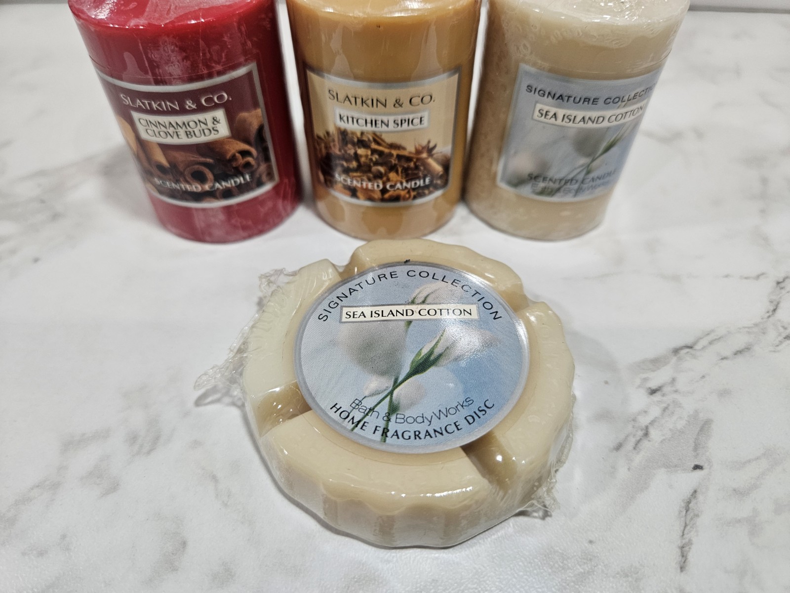 LOT OF (4) NEW SEALED ITEMS SLATKIN & CO. (3) VOTIVES (1) TART