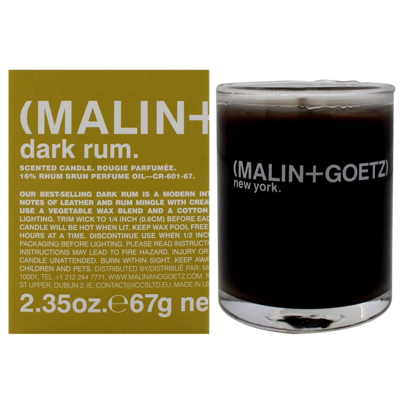 Scented Candle – Dark Rum Votive by Malin + Goetz for Unisex – 2.35 oz Candle