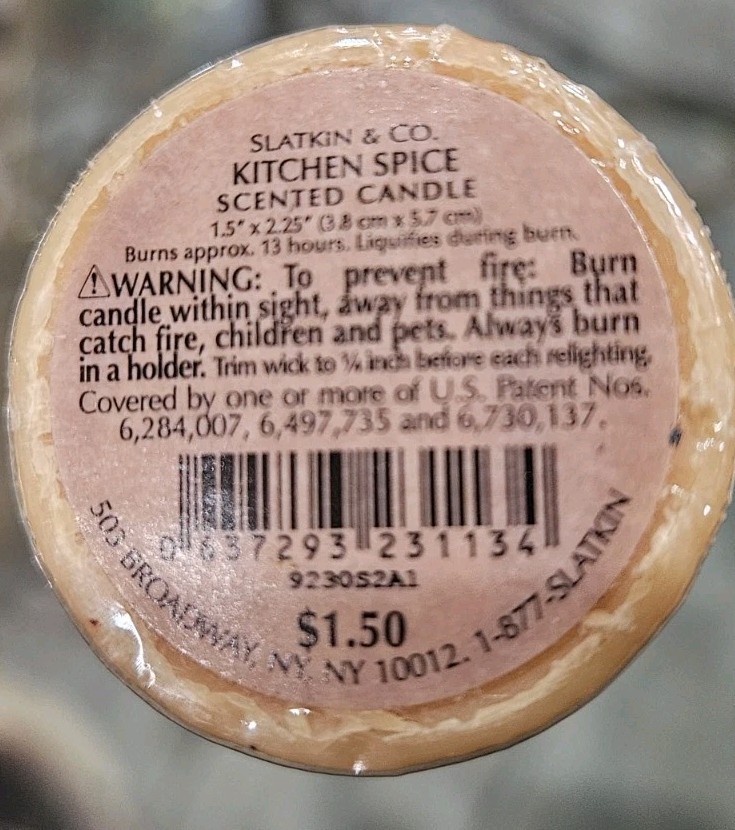 LOT OF (4) NEW SEALED ITEMS SLATKIN & CO. (3) VOTIVES (1) TART