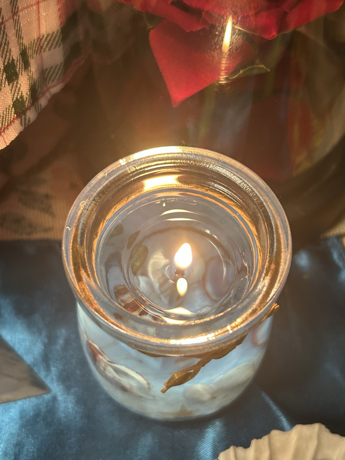 Handmade Ocean Florida Gel Candle Soy Wax Real Seashells, Sea Salt & Starfish