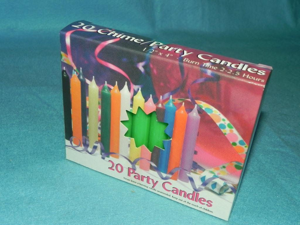 Angel Chime Party Candles, 1/2″ Diameter x 4″ Tall, 20 in New Box, Emerald Green