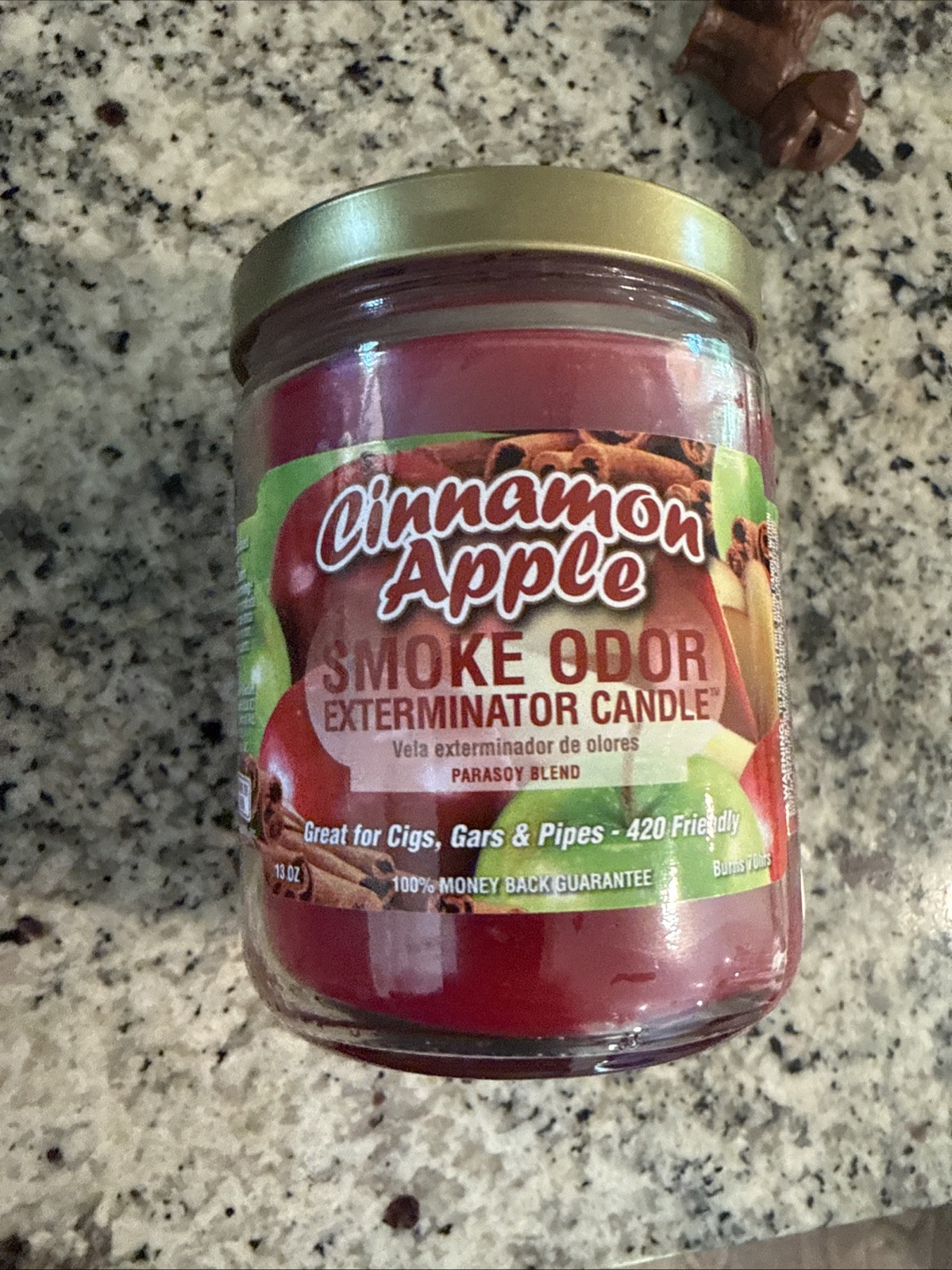 Smoke Odor Exterminator 13 oz Jar Candle Cinnamon Apple