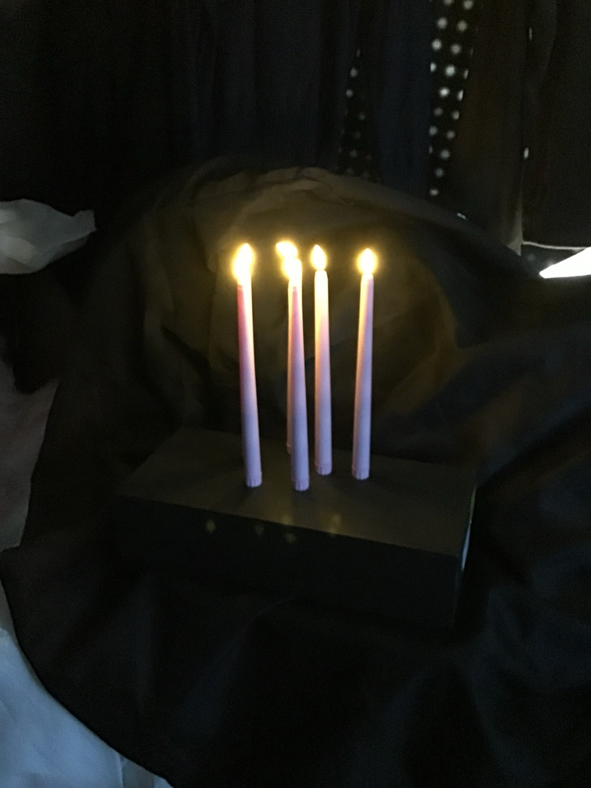 New[Lot=8] Pink Flameless Taper Candles 10″ 2AAA battery powered open box, test+